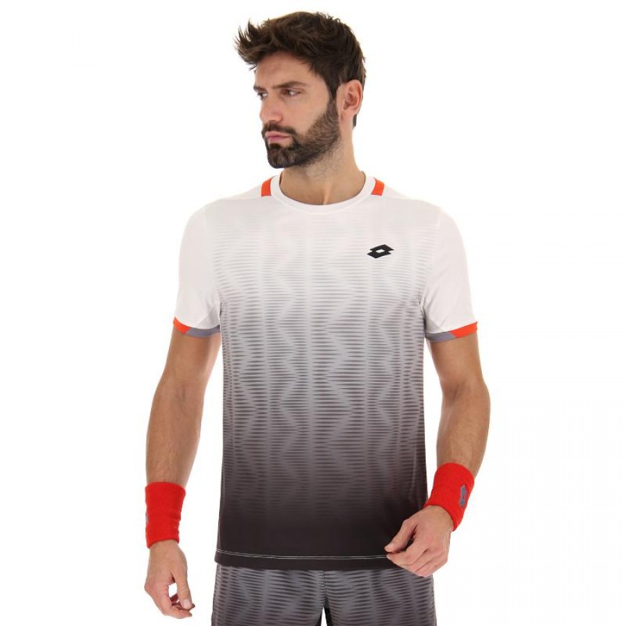 T-shirt Lotto Top IV Black Glossy White  Offer + Cheap
