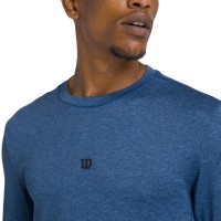 Camiseta Manga Larga Wilson Everyday Performance Azul Court  Offre - Pas cher