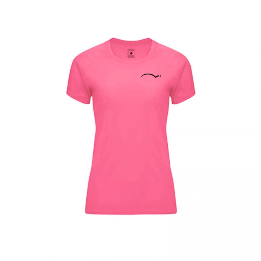 Camiseta PadelPoint Torneio Rosa Fluor Mujer  Oferta + Barato