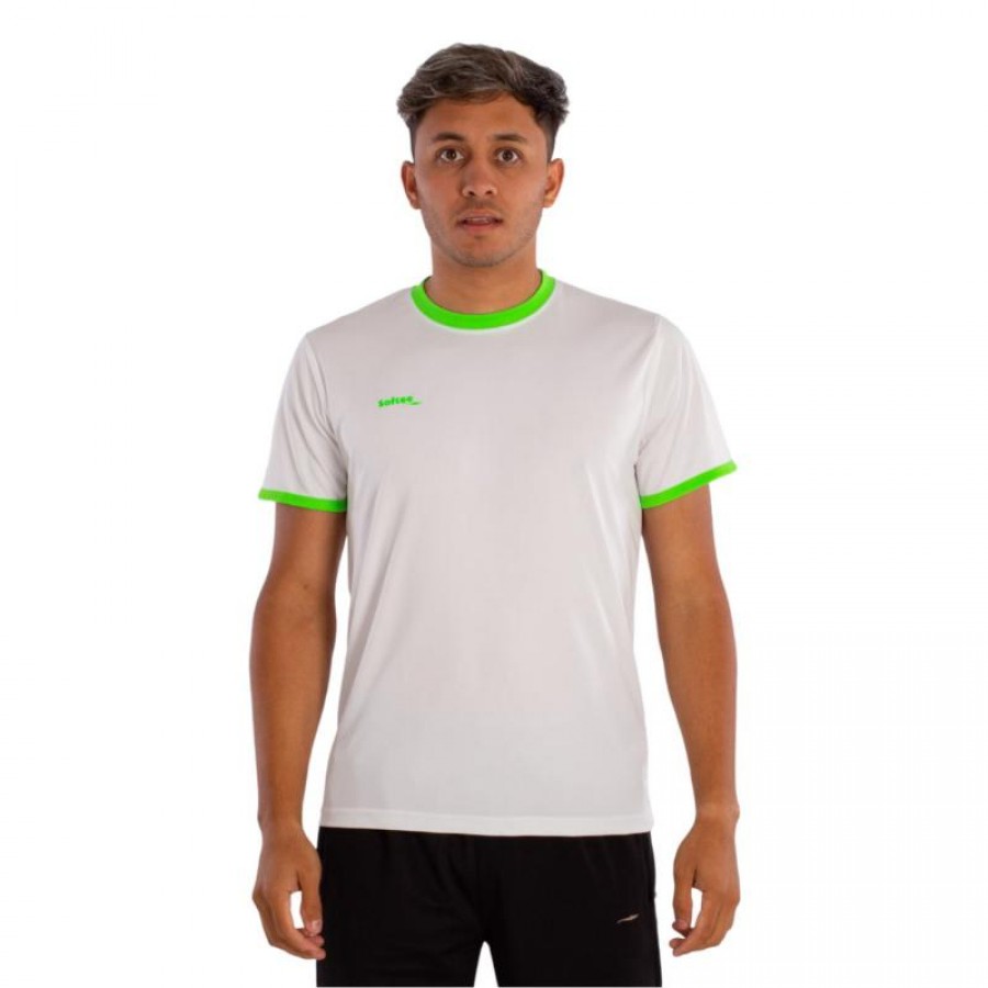 Camiseta Softee Galaxy Blanco Verde Fluor  Oferta + Barato