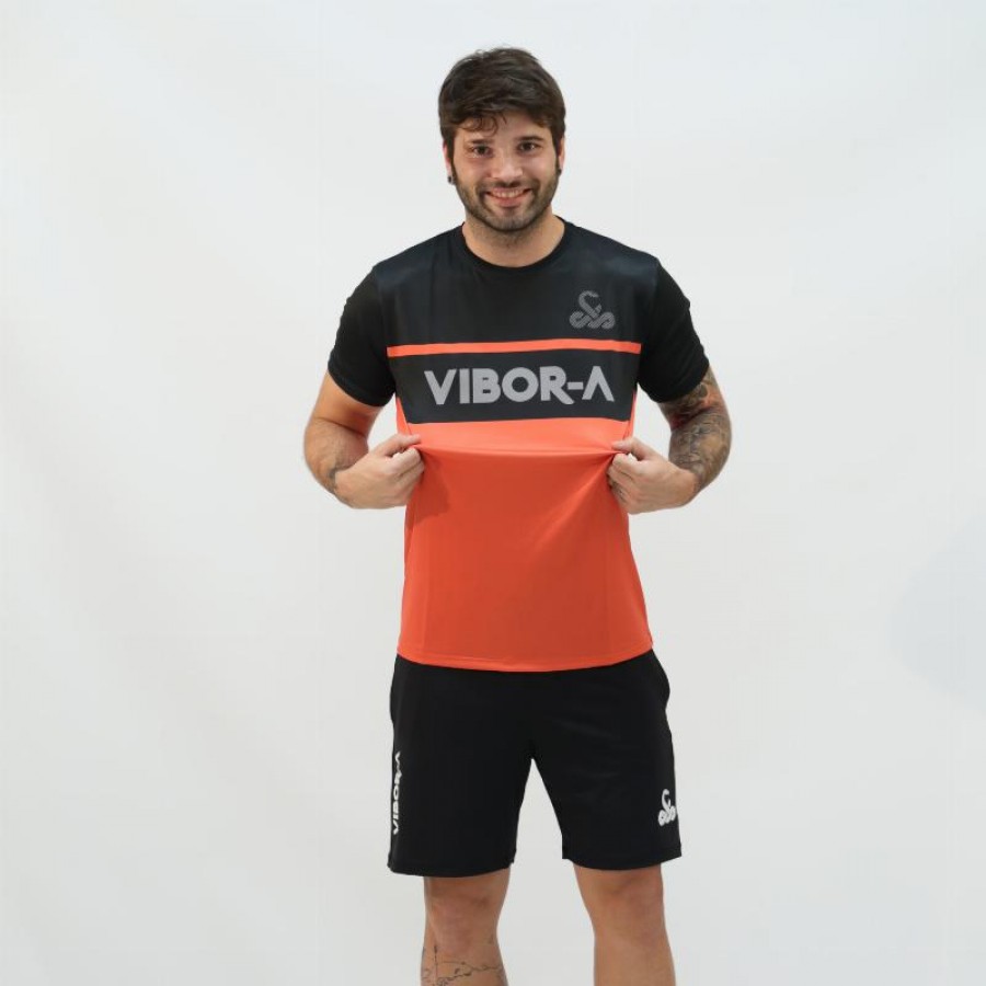 Hydra Pro Black Red Viper T-Shirt  PADELPOINT Hydra Pro Black Red Viper T-Shirt