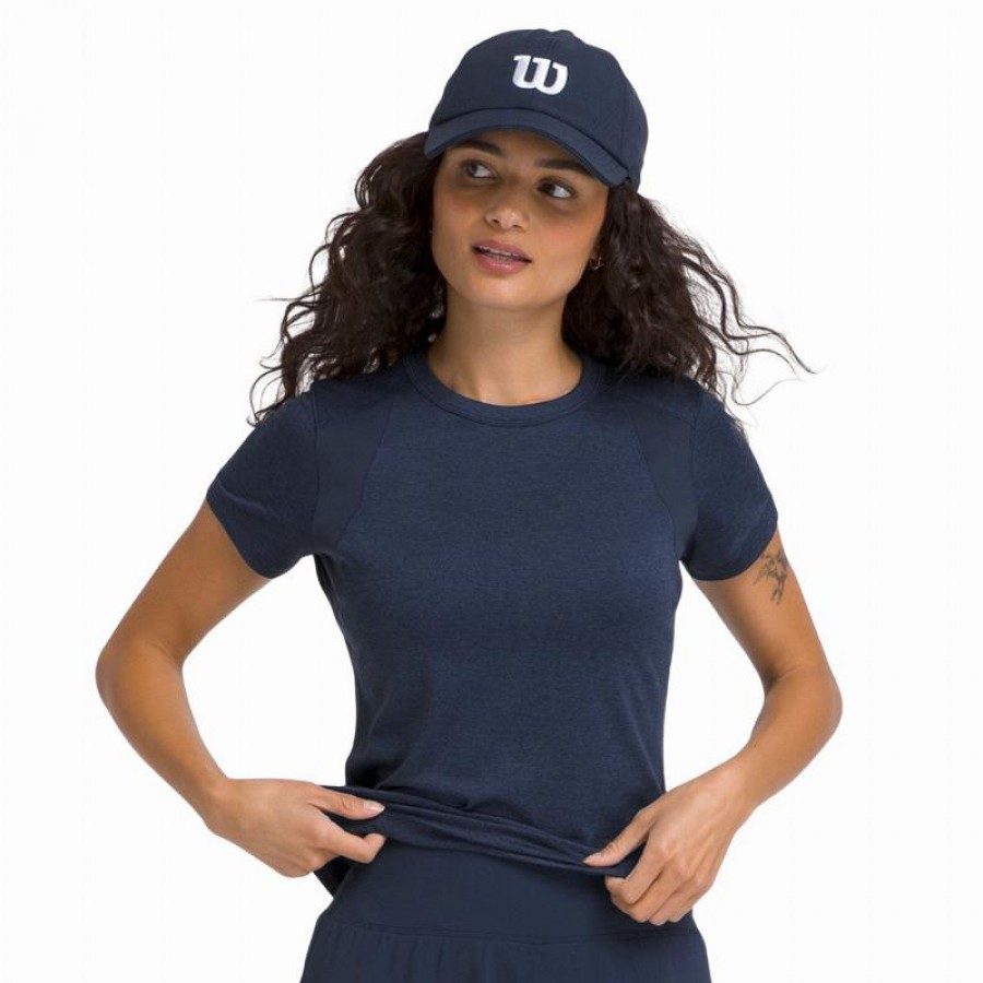 Camiseta Feminina Wilson All Day Azul Marinho  Oferta + Barato