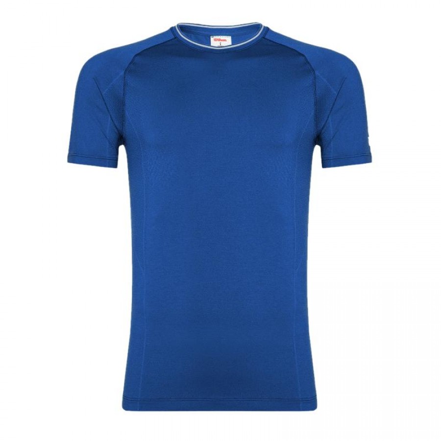 Camiseta Wilson Equipe Seamless Crew Azul Royal  Oferta + Barato