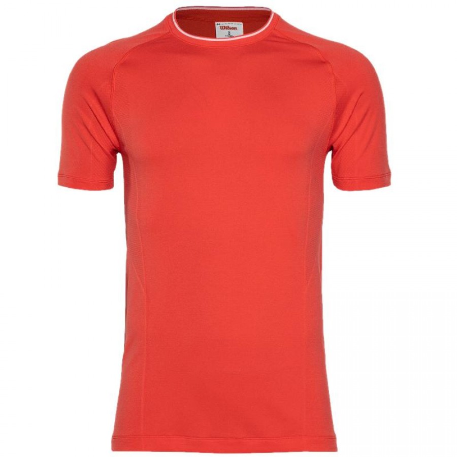 Camiseta Wilson Equipe Seamless Crew Rojo  Oferta + Barato