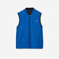Chaleco Lacoste Sport Acolchado Reversible Negro Azul  Oferta + Barato