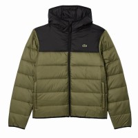 Chaqueta Lacoste Verde Kaki Negro  Oferta + Barato