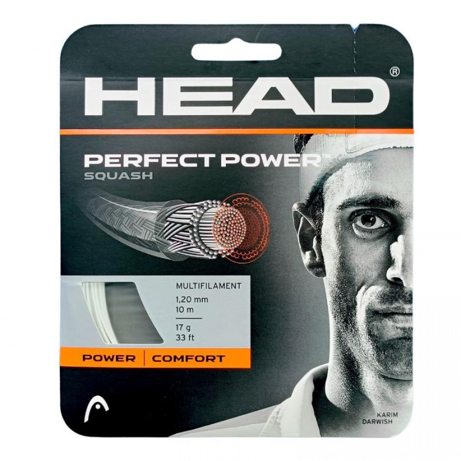 Cordaje Squash 10m Head Perfect Power 1,20mm Blanco  Oferta + Barato