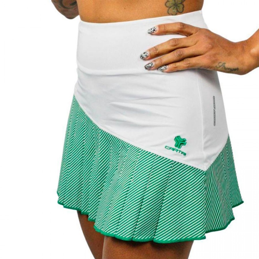 Falda Cartri Telma Blanco Verde  Oferta + Barato