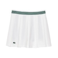 Jupe Lacoste Pique Blanc Vert  Offre - Pas cher
