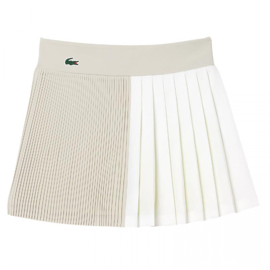 Falda Lacoste Ultra Dry Gris Blanco Amarillo  Oferta + Barato
