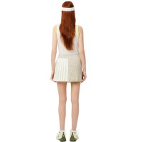Falda Lacoste Ultra Dry Gris Blanco Amarillo  Oferta + Barato