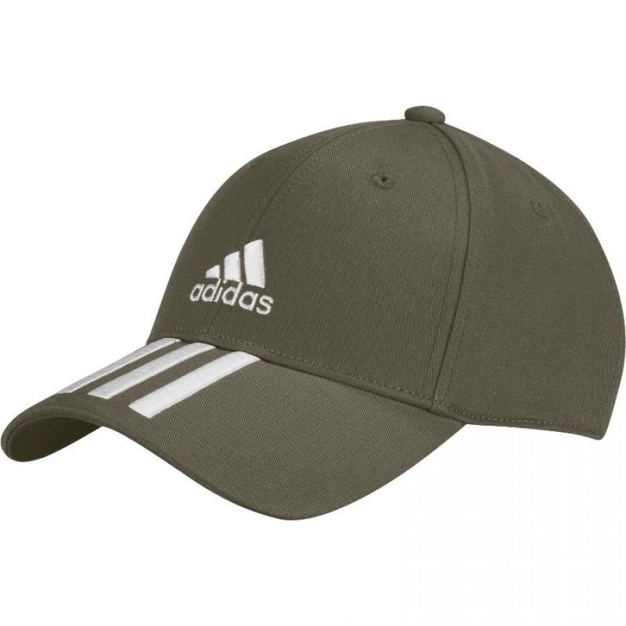 Cap Adidas BaseBall 3 Stripes Olive Green White  Offer + Cheap