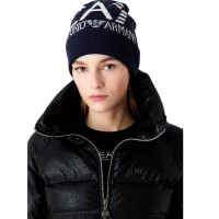 Gorro Armani EA7 Beanie Azul Armani Blanco