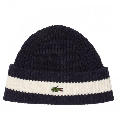 Gorro Lacoste Lana Azul Marino Blanco Gorro Lacoste Lana Azul Marino Blanco