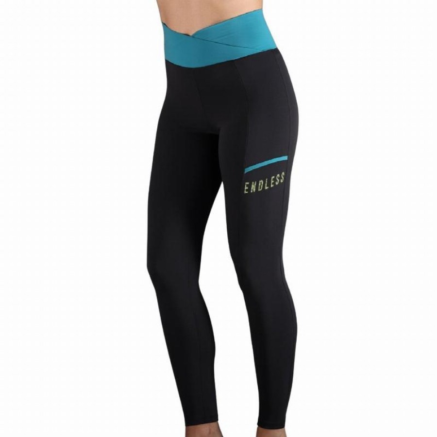 Leggings Endless Cross Pocket Preto Petroleo  Oferta + Barato