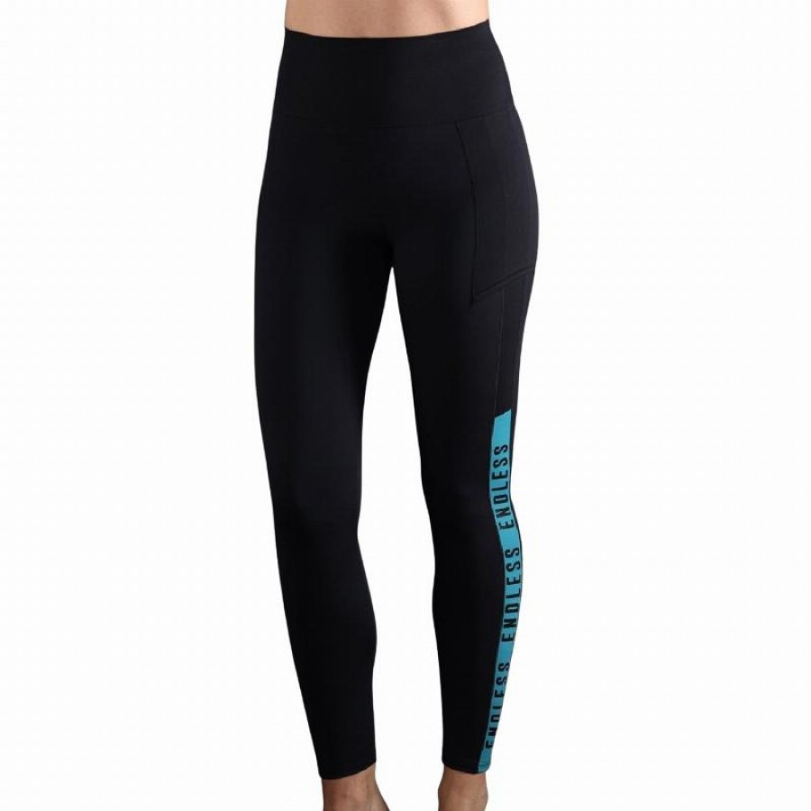 Leggings Endless Syncro Preto Petroleo  Oferta + Barato