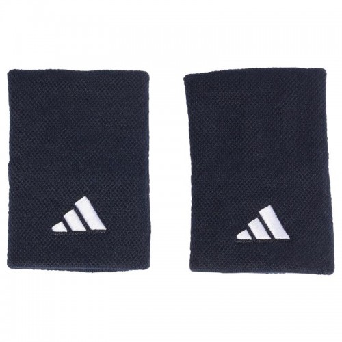 Adidas Dark Blue White Large Wristbands 2 Units
