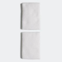 Adidas Large White wristbands 2 unites  Offre - Pas cher