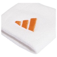 Adidas White Orange Wristbands 2 Units