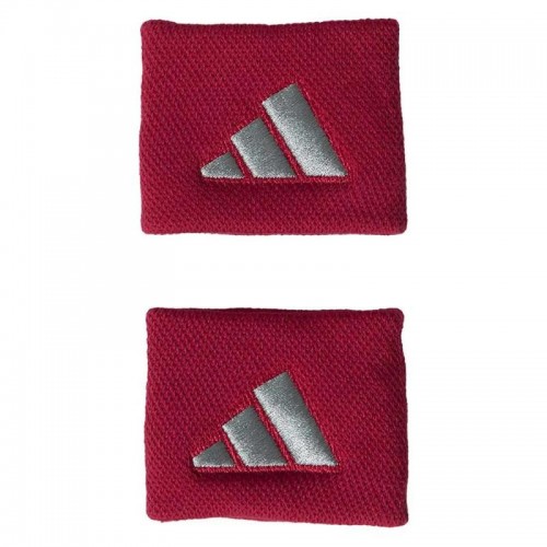 Munequeras Adidas Cortas Rojo Gris 2 Unidades Munequeras Adidas Cortas Rojo Gris 2 Unidades