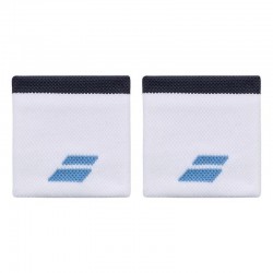 Muñequeras Babolat Cortas Blanco Azul 2 Unidades
