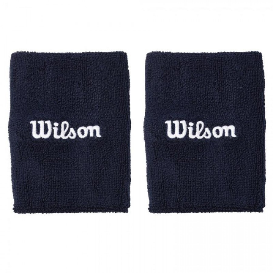 Bracelets Wilson Wide Terry Bleu Marine 2 Unités  Offre - Pas cher