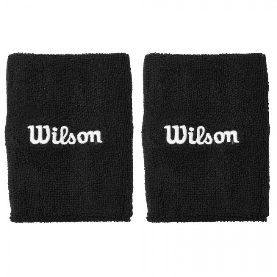 Bracelets Wilson Wide Terry Noir 2 Unités  Offre - Pas cher