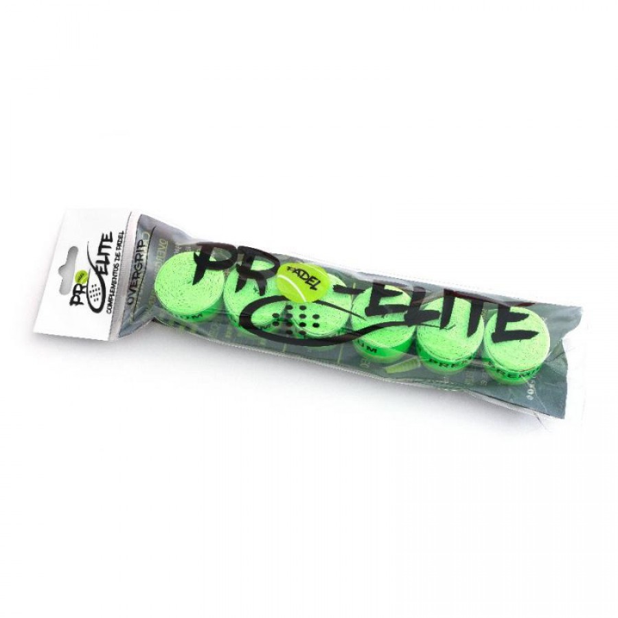 Overgrips Pro Elite Premium Liso Verde 6 Unidades
