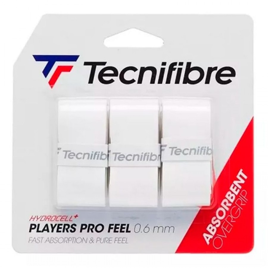 Couvre-poignées Tecnifibre Players Pro Feel Blanco 3 Unidades  Offre - Pas cher