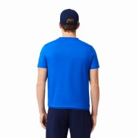 Pack Camiseta Lacoste Novak Djokovic Azul y Gorra Marino  Oferta + Barato