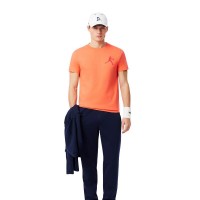Pack Lacoste Novak Djokovic Orange T-Shirt and White Cap  Offer + Cheap