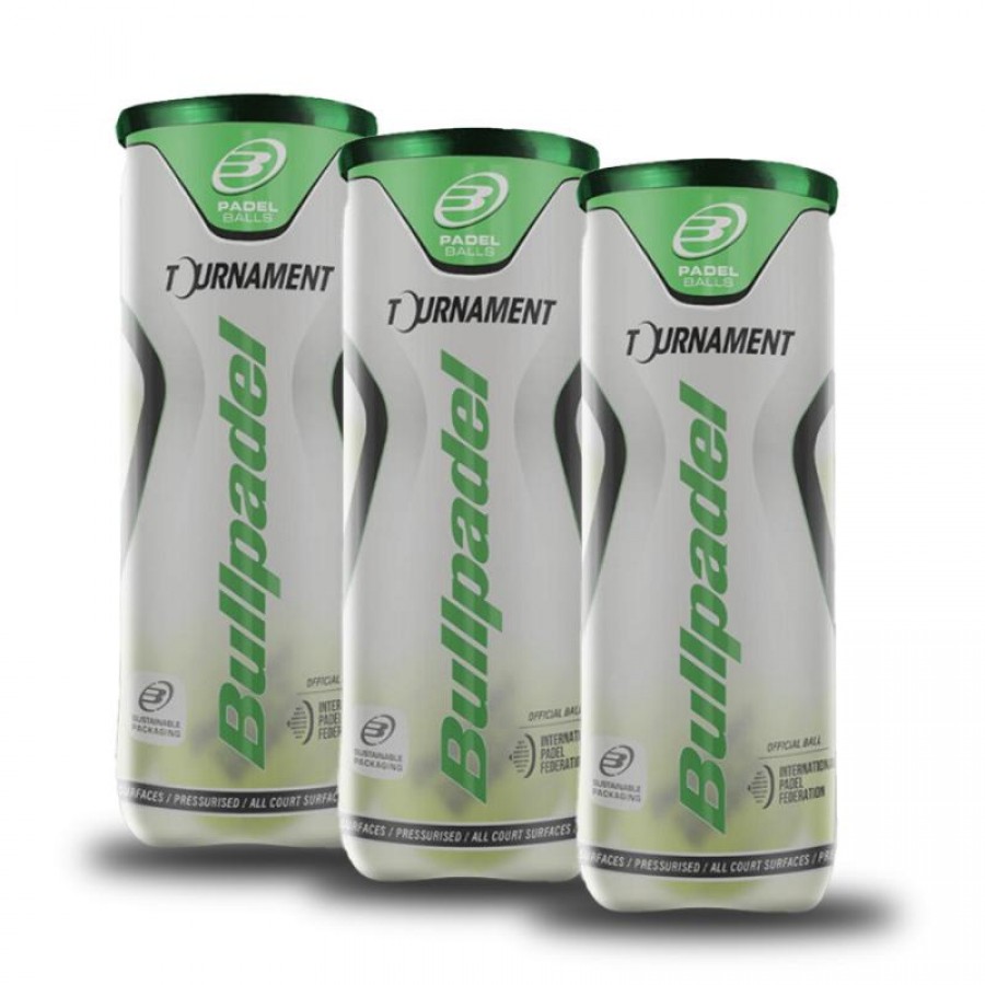 Pack of 3 Pots of Balls Bullpadel Tournament Pro  Offer + Cheap