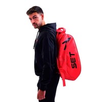Conjunto de raquete de padel Sanyo Wolf Red  Oferta + Barato