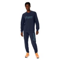 Calcas Asics Logo Midnight Blue Green  Oferta + Barato