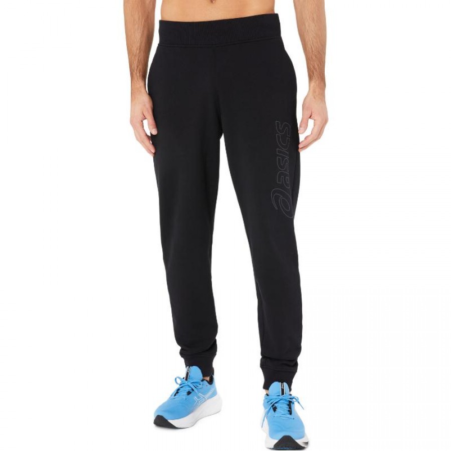 Calcas Asics Logo Preto Cinza  Oferta + Barato