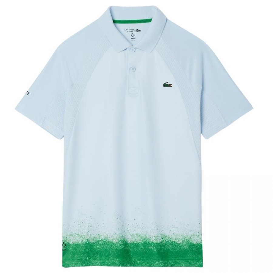 Polo Lacoste Daniil Medvedev Ultra Dry Azul Claro Verde  Offer + Cheap
