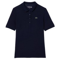 Polo Femme Lacoste Pique Bleu Marine  Offre - Pas cher