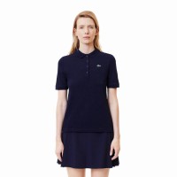 Polo Femme Lacoste Pique Bleu Marine  Offre - Pas cher