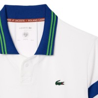 Polo Lacoste Roland Garros Medvedev blanc marine  Offre - Pas cher