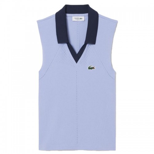 Polo Lacoste Tight Fit Violeta Azul Marino Mujer Polo Lacoste Tight Fit Violeta Azul Marino Mujer