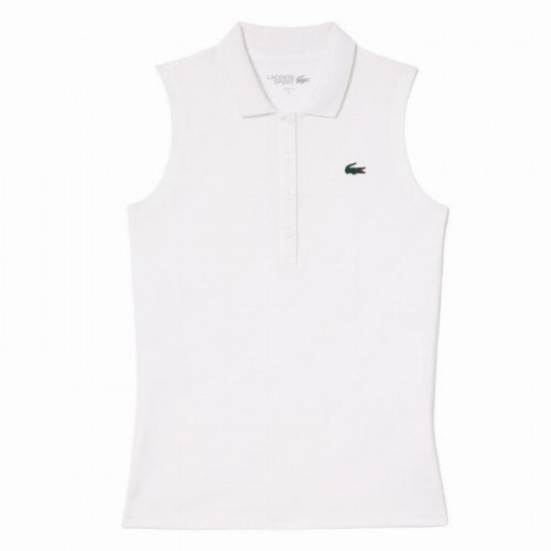 Polo Lacoste Ultra Dry Blanco Mujer Polo Lacoste Ultra Dry Blanco Mujer