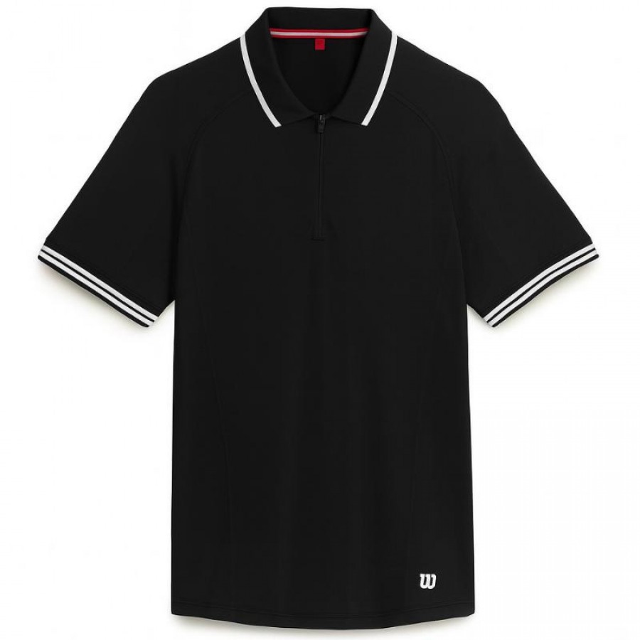 Polo Wilson Joueurs Sans Couture 2.0 Noir  Offre - Pas cher