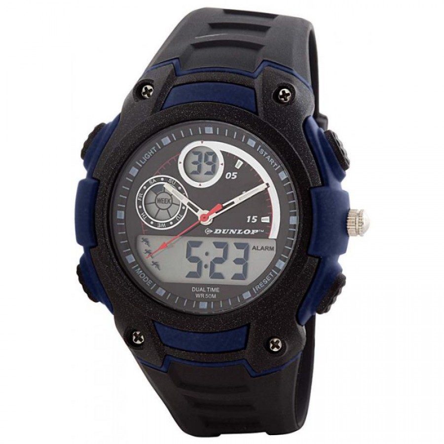 Reloj Dunlop Negro Azul  Oferta + Barato