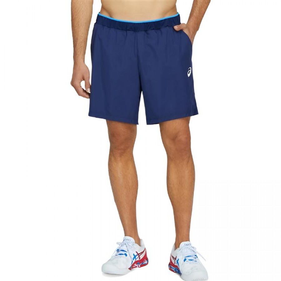 Caban court Asics Club 7In Azul  Offre - Pas cher