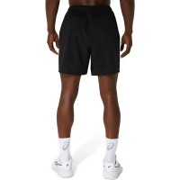 Short Asics Tribunal 7IN Negro Blanco  Oferta + Barato
