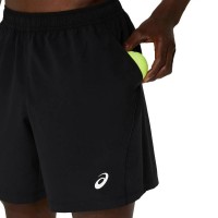 Short Asics Tribunal 7IN Negro Blanco  Oferta + Barato