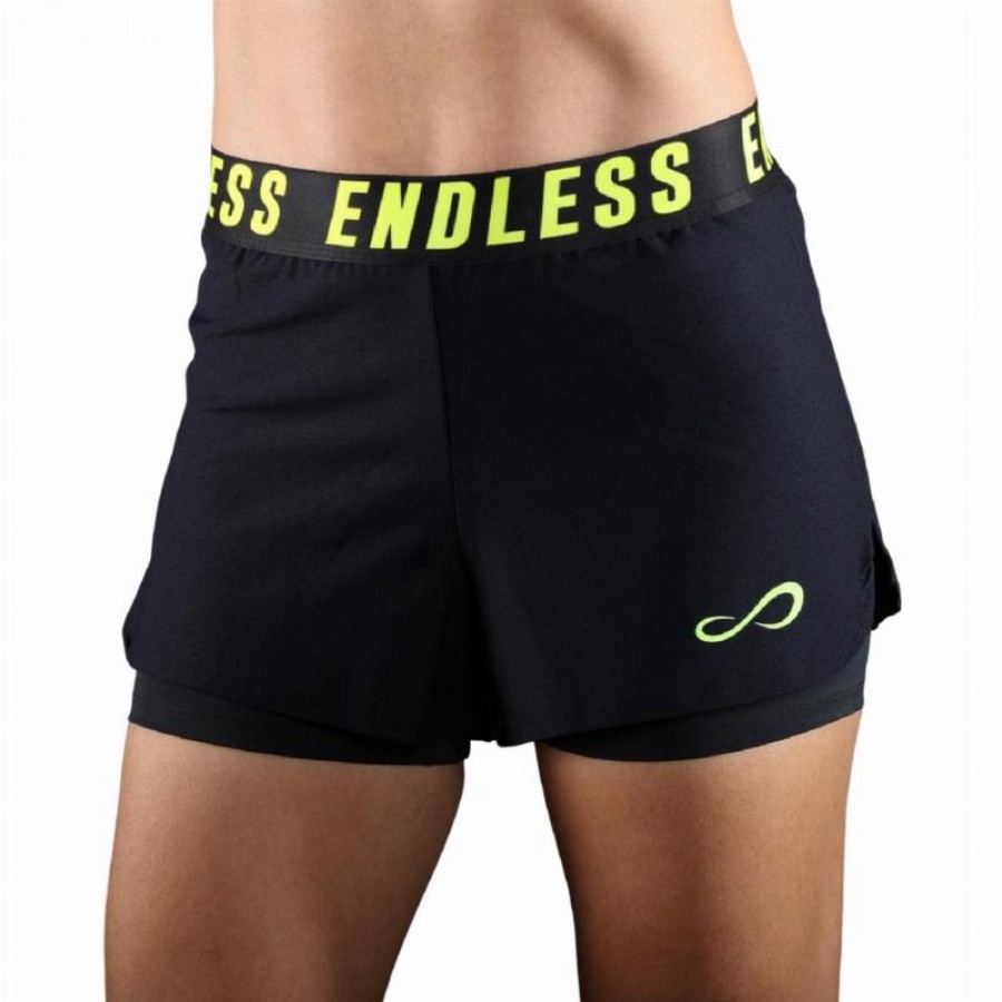 Court Endless Tech Iconic Negro Amarillo Mujer  Offre - Pas cher