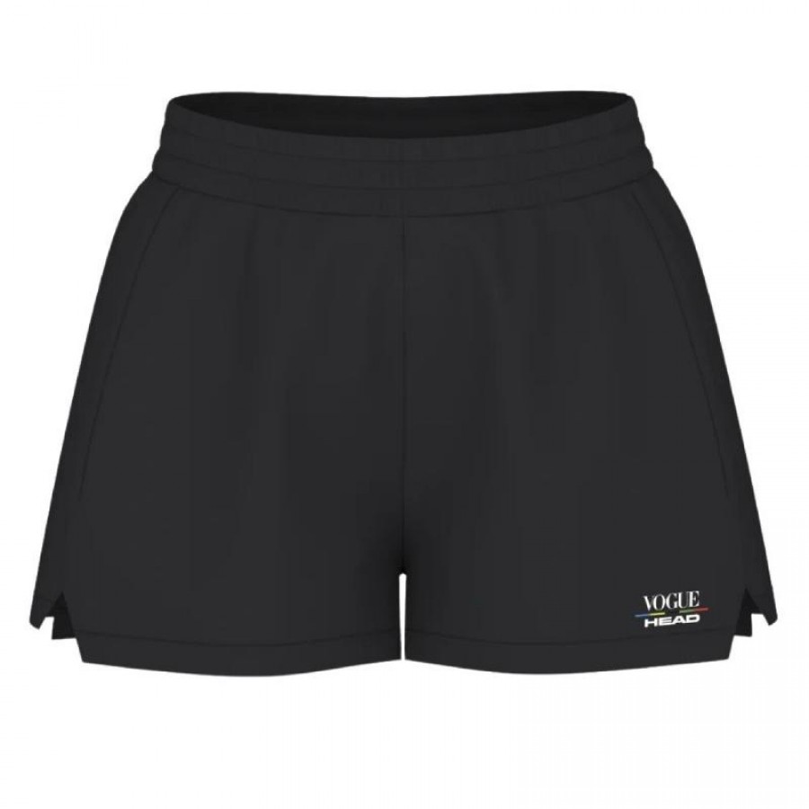 Shorts de cabeca para mulheres da Vogue Black  Oferta + Barato