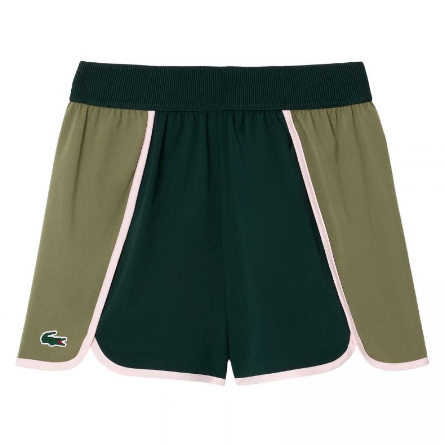 Short Lacoste Ultra Dry Verde Kaki Moose  Offer + Cheap