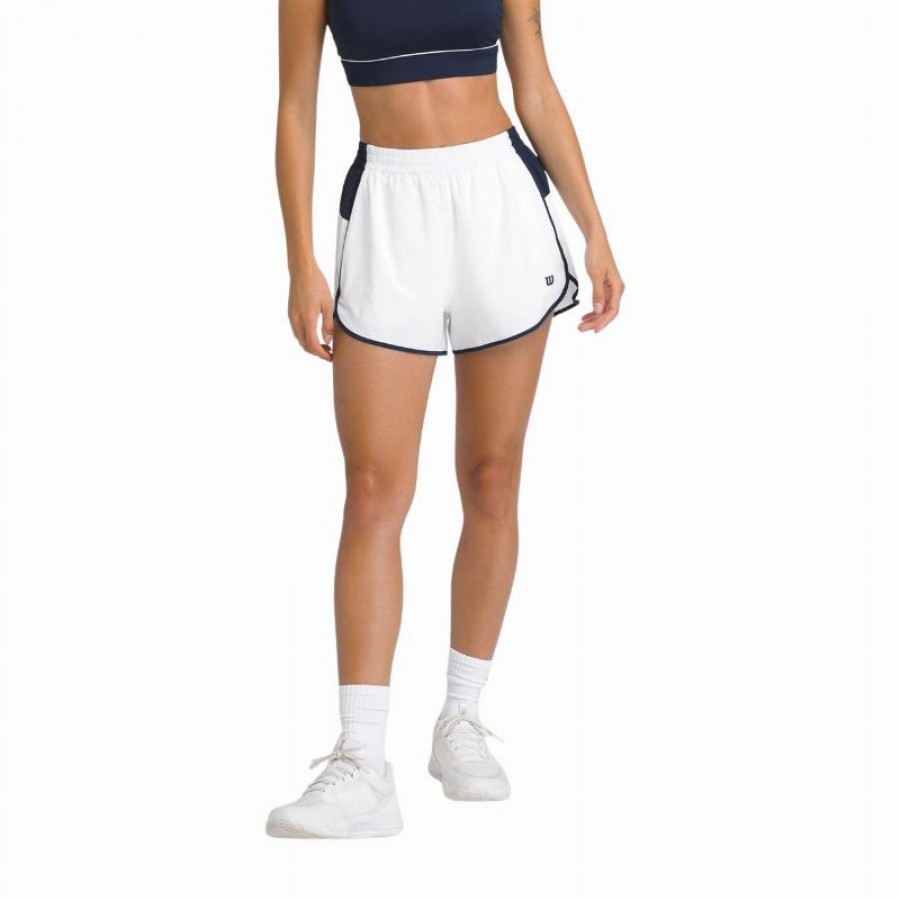 Short Wilson Division Blanco Brillante Mujer  Offre - Pas cher